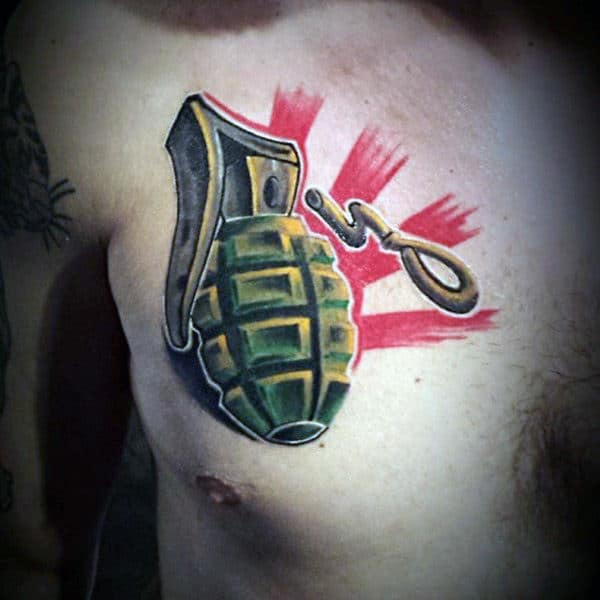 Male Chest Sick Tattoo