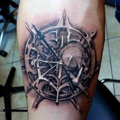 Male Clocks Tattoos