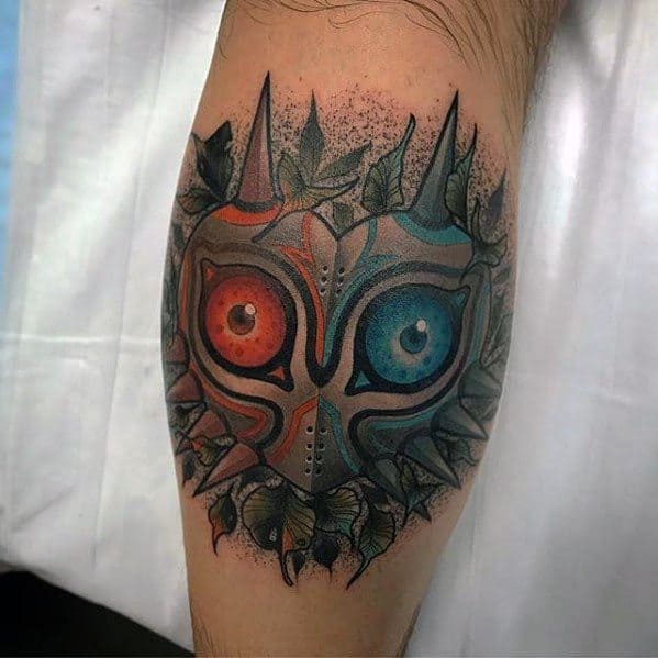 Male Cool Leg Calf Gamer Tattoo Ideas