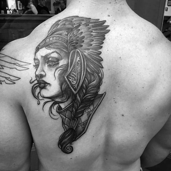 Male Cool Valkyrie Tattoo Ideas On Back