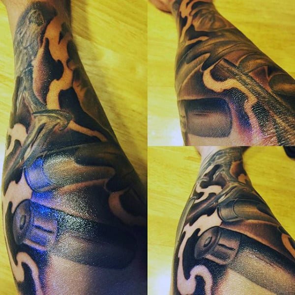 Male Deer Hunting Tattoos Designs