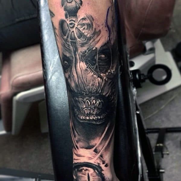Male Demonic Sleeve Tattoos