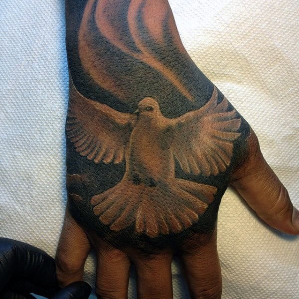 Male Dove Tattoos Designs On Hand