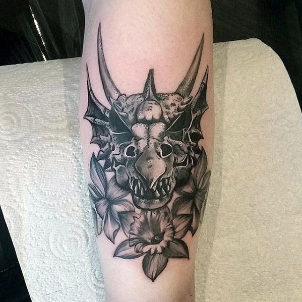 Male Dragon Skull Tattoo Ideas