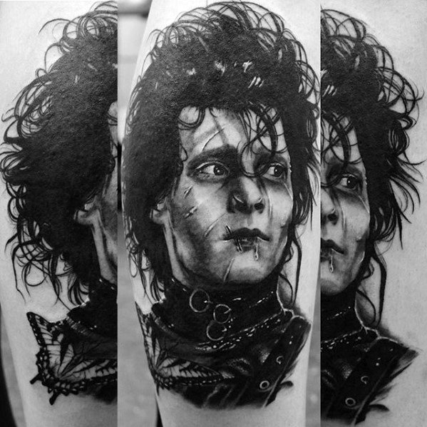 Male Edward Scissorhands Tattoo Ideas On Arm