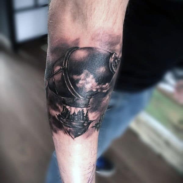 Male Elbows Steampunk Tattoo