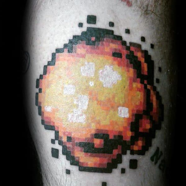 Male Explosion Pixel Tattoo Ideas On Arm