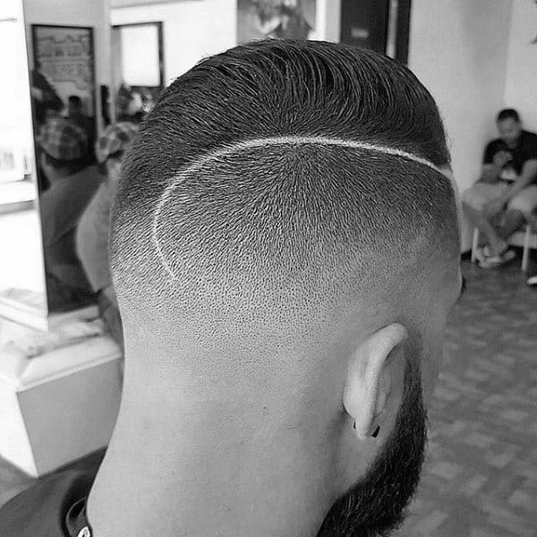 Male Fade Haircut With Comb Over