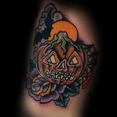 Male Forearm Halloween Tattoo