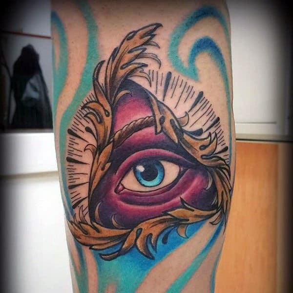 Male Forearms Beautiful Illuminati Tattoo