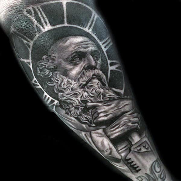 Male Forearms Grey Manly Tattoo