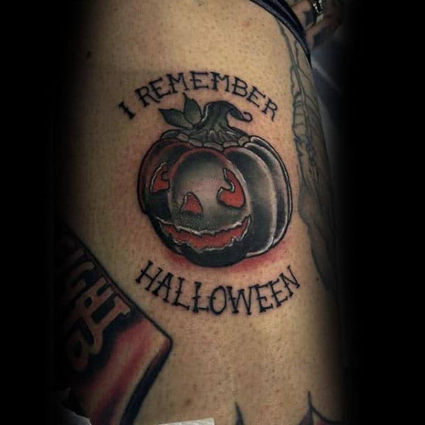 Male Forearms I Remember Halloween Tattoo