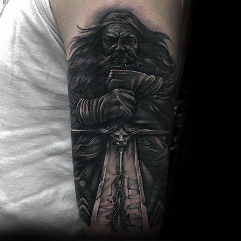 Male Game Of Thrones Sword Arm Tattoo Ideas