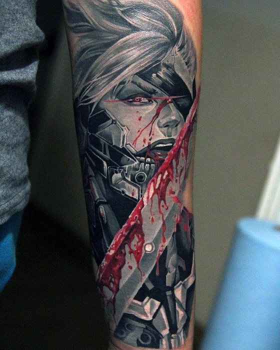 Male Gamer Forearm 3d Tattoos