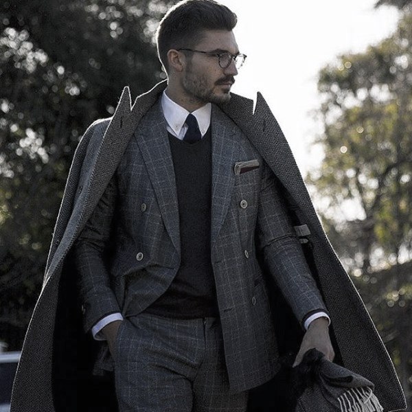 Male Grey Suit Style