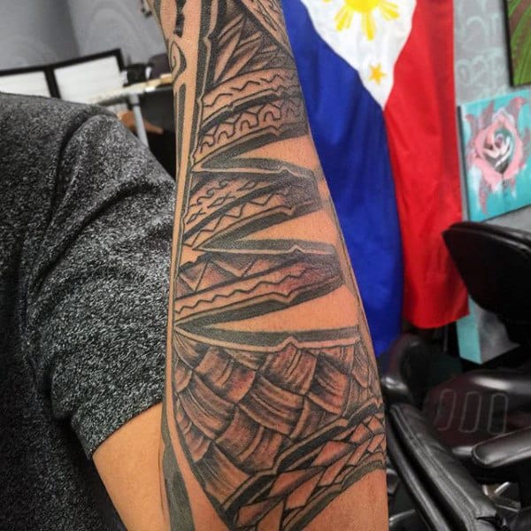 Male Hawaiian Half Sleeve Tattoos