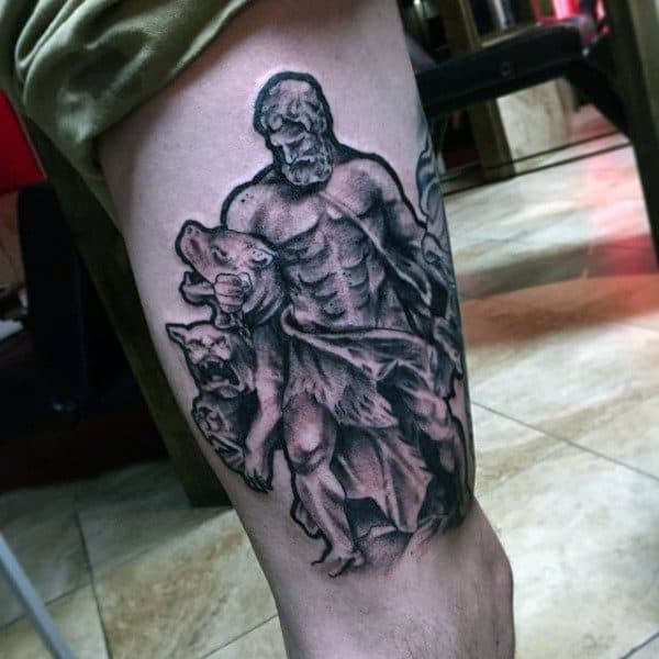 Male Hercules Thigh Tattoo Ideas