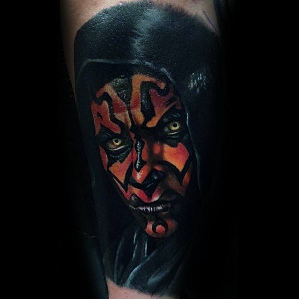 Male Inner Forearm Cool Darth Maul Tattoo Ideas