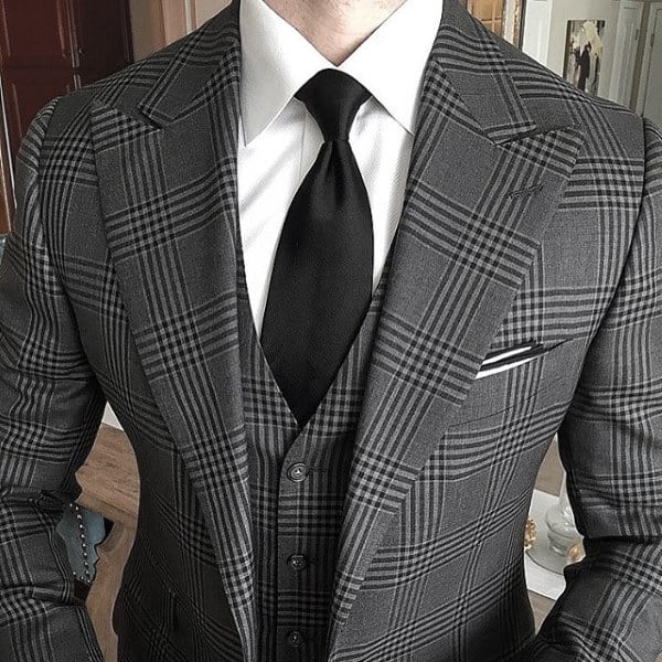 Male Looks Grey Suit Style
