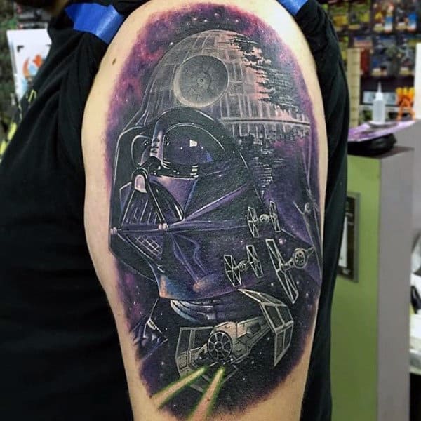 Male Lovely Arms Star Wars Darth Vader Tattoo