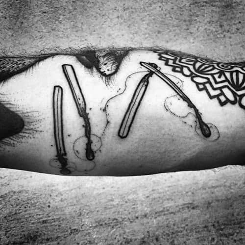 Black ink tattoo of falling matchsticks with subtle smoke trails, symbolizing decline, fragility, or the fleeting nature of fire and effort.
