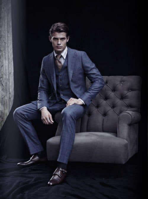 Male Navy Blue Suit Brown Shoes Ideas