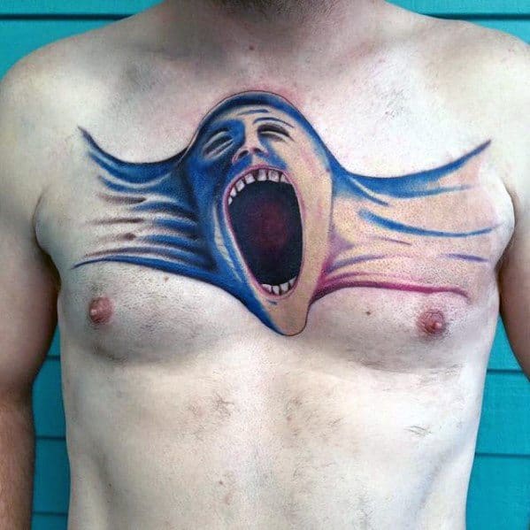 Male Pink Floyd Tattoo Ideas On Chest
