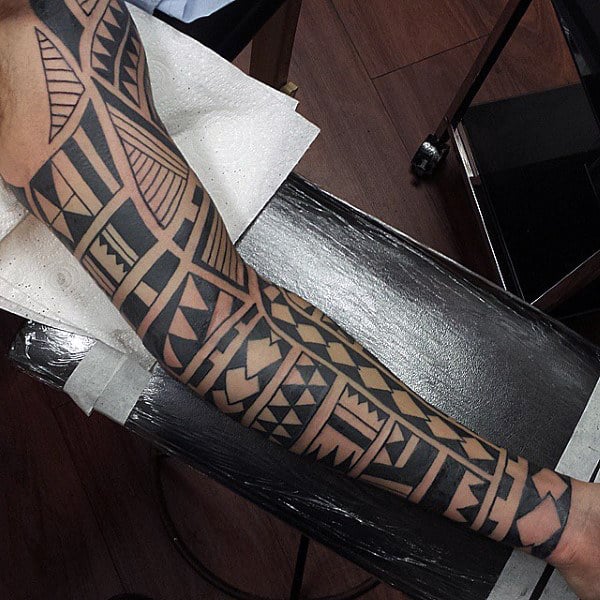 Male Sleeve Tattoos Tribal