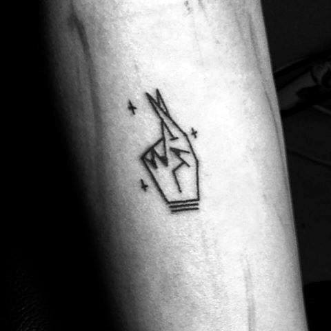 Male Small Simple Fingers Crossed Tattoo Ideas