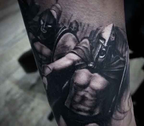 Male Spartan Tattoo Inspiration