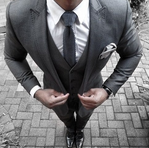 Male Style Grey Suits With Peak Lapels