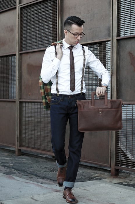 Male Style How To Wear Suspenders With Jeans Outfits
