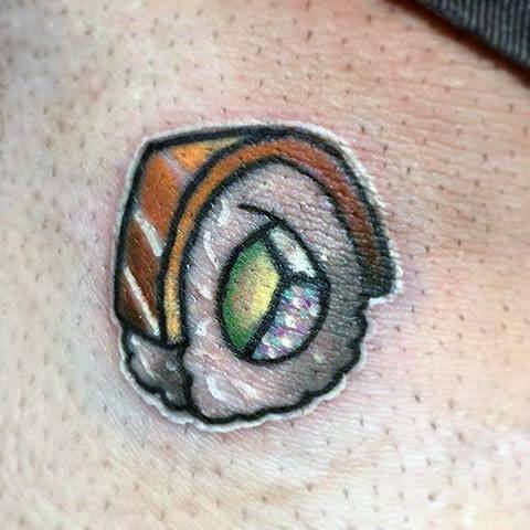 Male Sushi Tattoo Design Inspiration On Chest