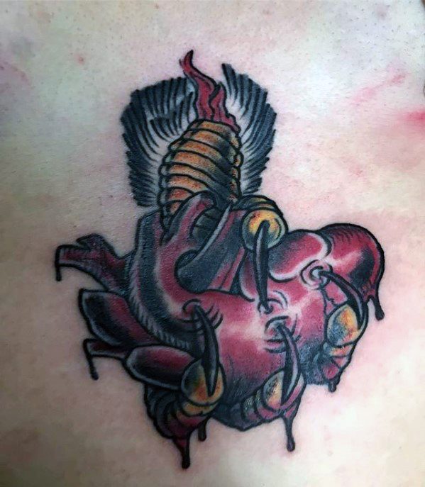 Male Talon Tattoo Design Inspiration On Chest