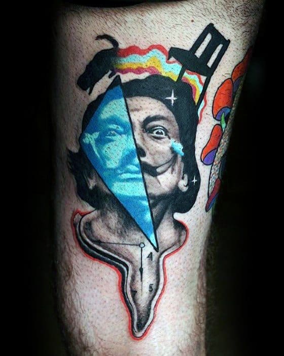 Male Tattoo With Consciousness Design Inner Arm Bicep