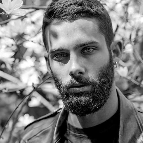 Male With Short Hair and Cool Beard Style