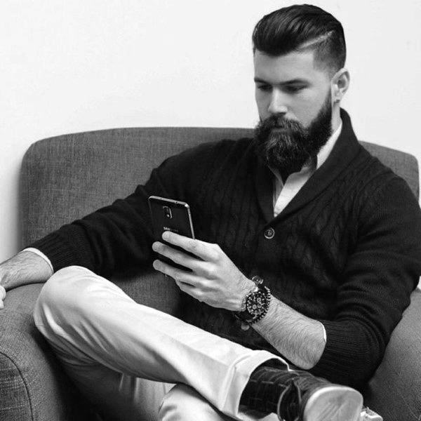 Males Slick Hair Back