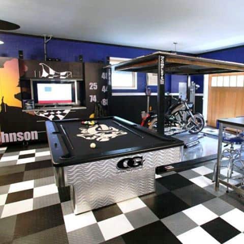 Man Cave Garage Flooring Ideas