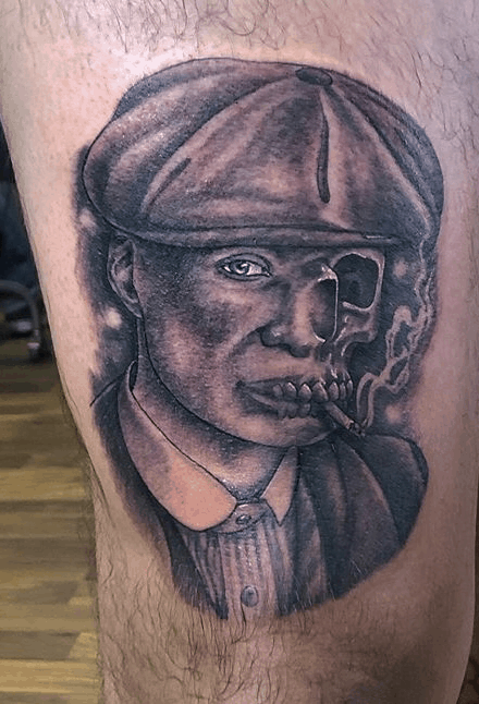 man skull tattoo