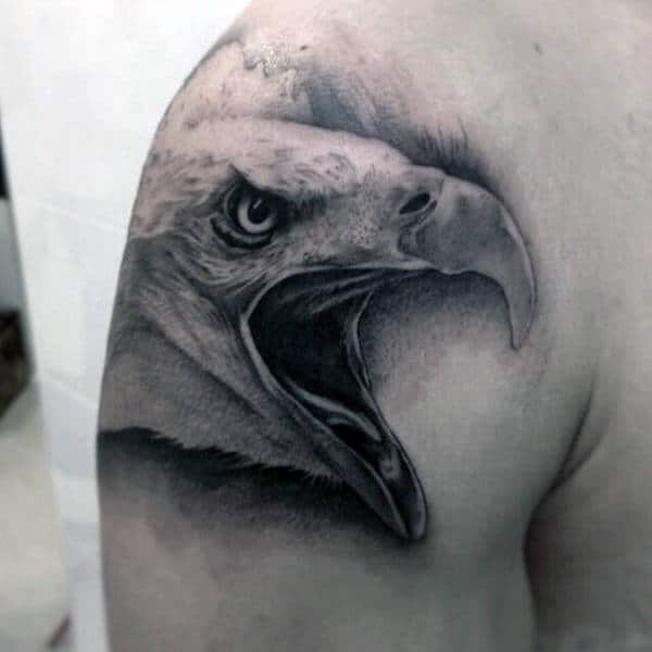 Man With Eagle Shoulder Animal Tattoo