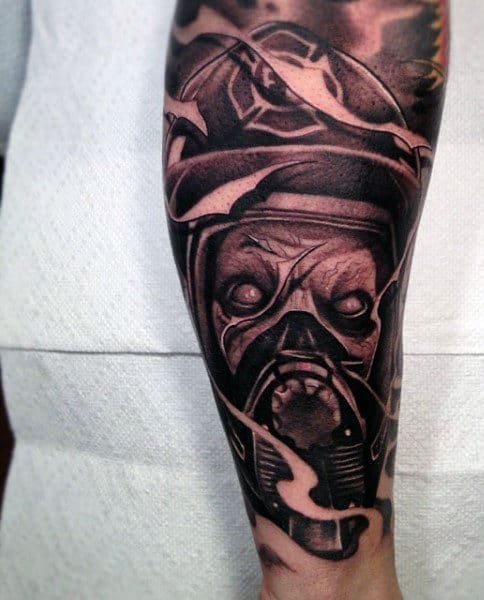 Man With Firefighting Tattoo