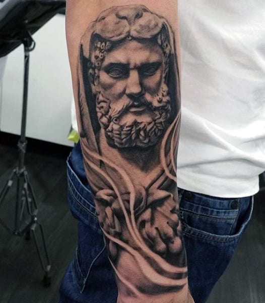 Man With Forearm Tattoo Hercules Design