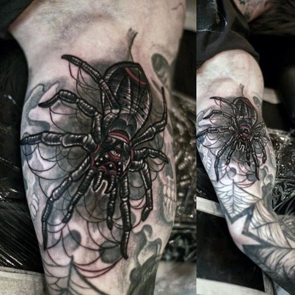 Man With Frightening Spider Tattoo On Arms
