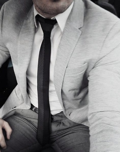 Man With Grey Suit Fashionable Style Look