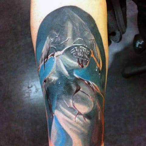 Man With Japanese Demon Tattoo Designs