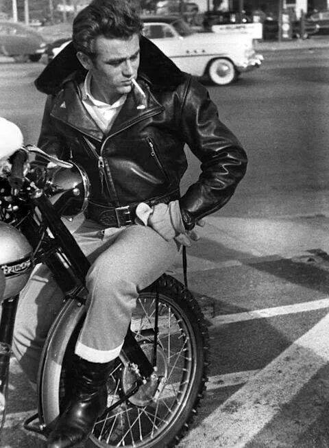 Man With Leather Jacket And Greaser Hairstyle