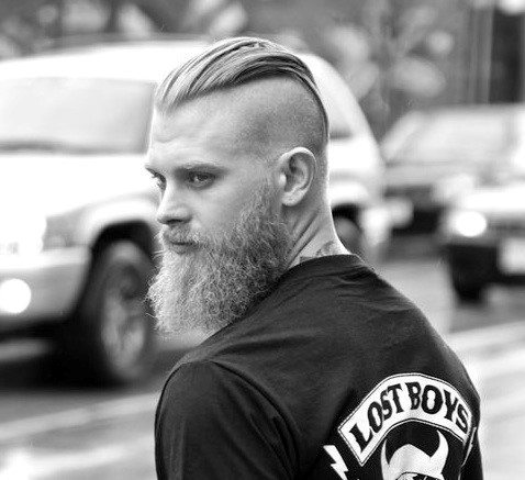 Man With Shaved Sides Undercut Slicked Back Hair