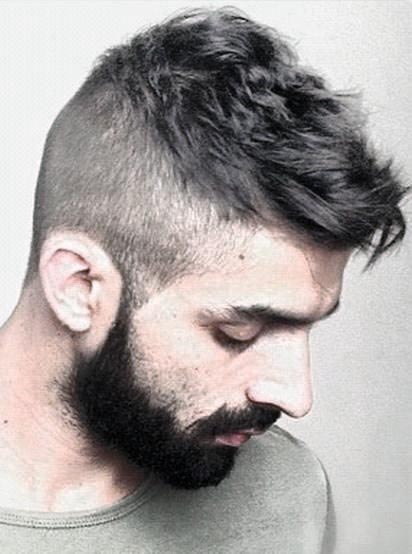 Man With Short Haircut Style And Beard