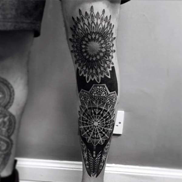 Man With Spiritual Buddhism Tattoo On Arms