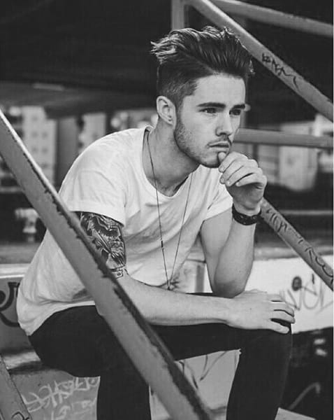 Man With Trendy Haircut Style